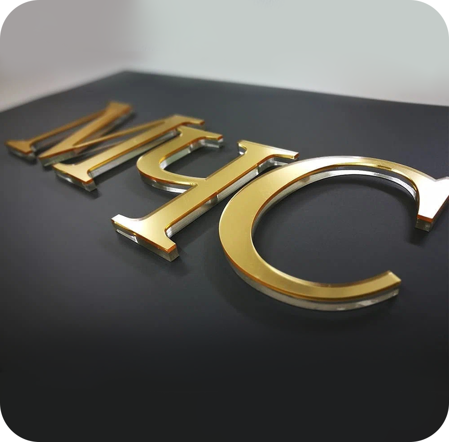 Вывески из плоских букв